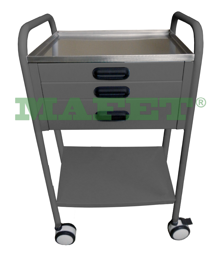 Mesa auxiliar con tres cajones M-137 - Industrias Medicol