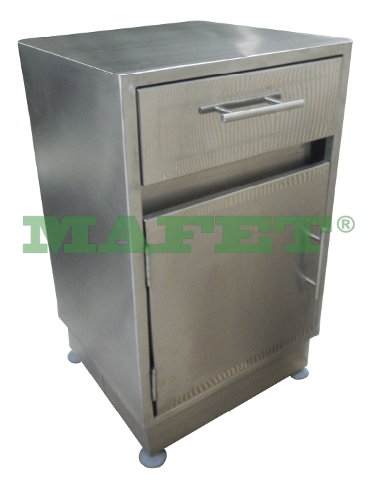 Mesa de noche en acero inoxidable M-145 - Industrias Medicol