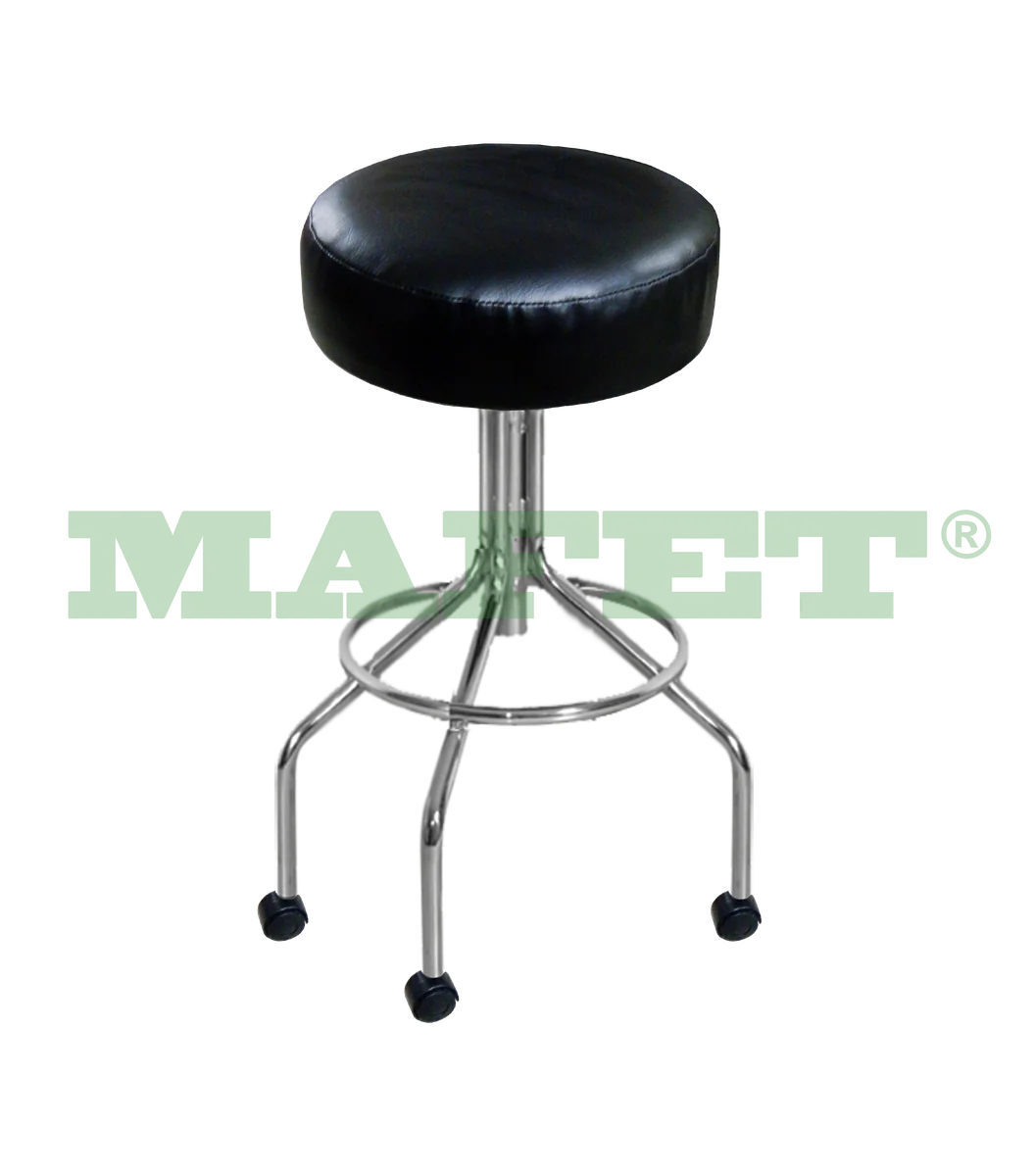 Butaco giratorio rodante inox M-023-INOX - Industrias Medicol